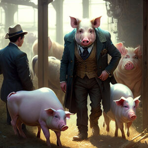 نقش خوک ها در کتاب مزرعه حیوانات